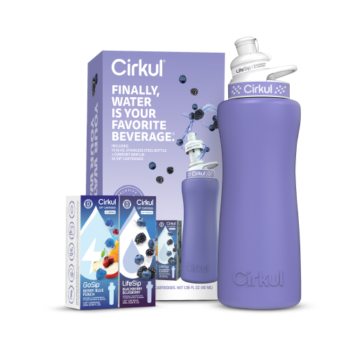 32oz. Matte Periwinkle Stainless Steel Bottle Starter Kit - Ready Routine
