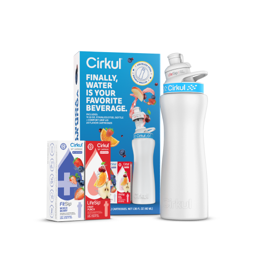 22oz. White Stainless Steel Bottle Starter Kit - Classic Pick