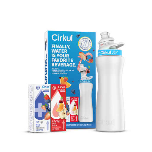 22oz. White Stainless Steel Bottle Starter Kit - Classic Pick