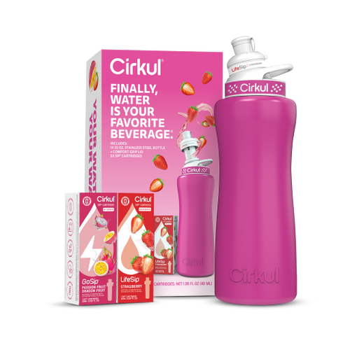 32oz. Hot Pink Stainless Steel Bottle Starter Kit - Simple Edit