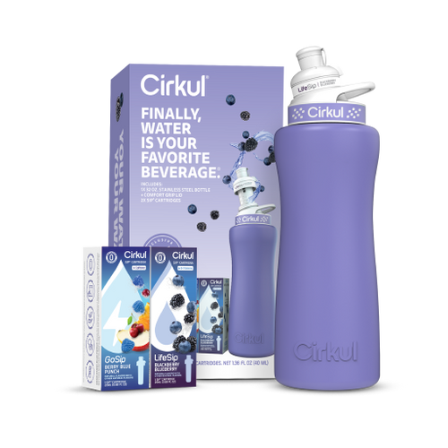 32oz. Matte Periwinkle Stainless Steel Bottle Starter Kit - Ready Routine