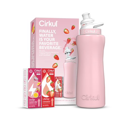 32oz. Blush Pink Stainless Steel Bottle Starter Kit - Essential Set